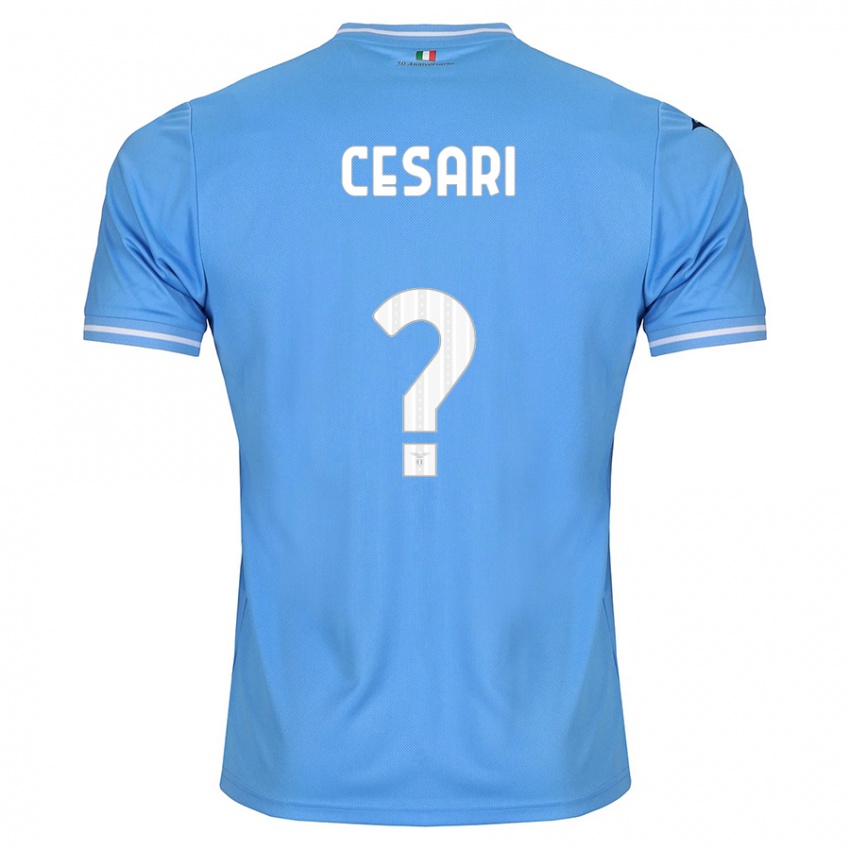 Enfant Maillot Nicolò Cesari #0 Bleu Tenues Domicile 2023/24 T-Shirt Suisse