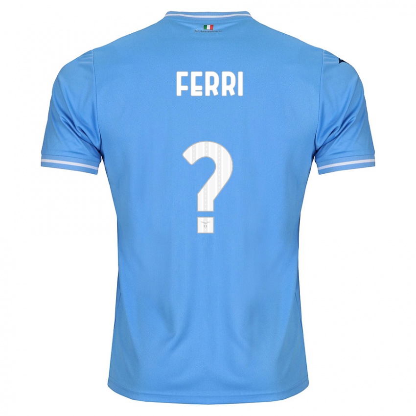 Enfant Maillot Mattia Ferri #0 Bleu Tenues Domicile 2023/24 T-Shirt Suisse