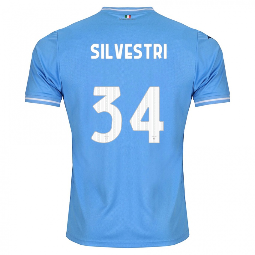 Enfant Maillot Thomas Silvestri #34 Bleu Tenues Domicile 2023/24 T-Shirt Suisse