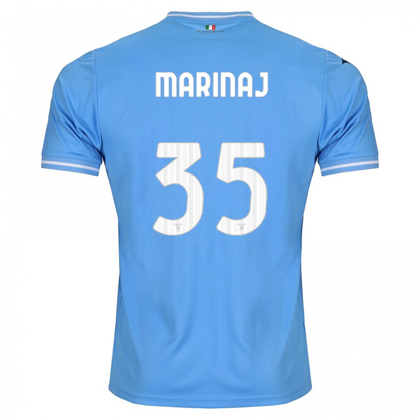Enfant Maillot Kledi Marinaj #35 Bleu Tenues Domicile 2023/24 T-Shirt Suisse