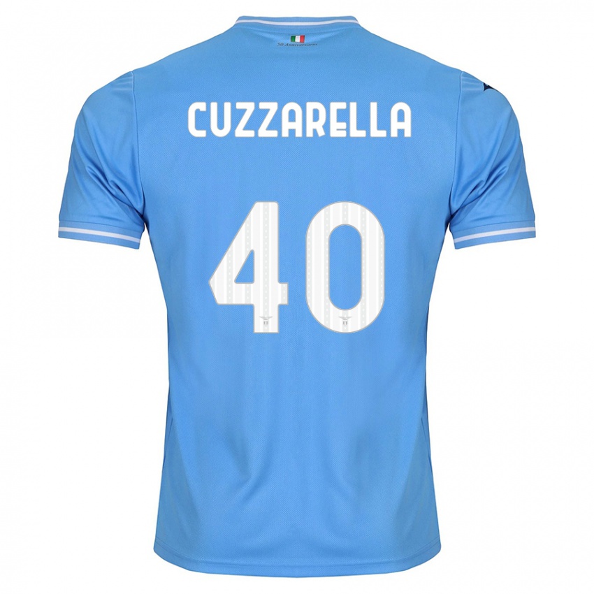 Enfant Maillot Cristian Cuzzarella #40 Bleu Tenues Domicile 2023/24 T-Shirt Suisse