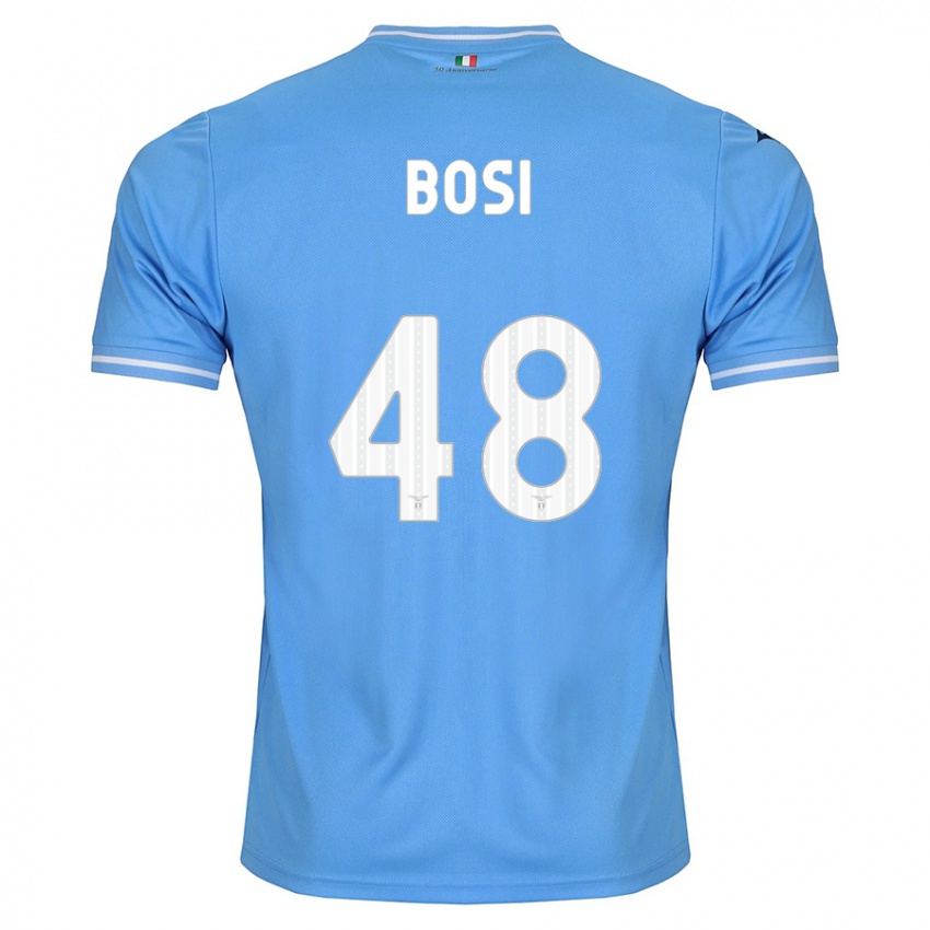 Enfant Maillot Gioele Bosi #48 Bleu Tenues Domicile 2023/24 T-Shirt Suisse