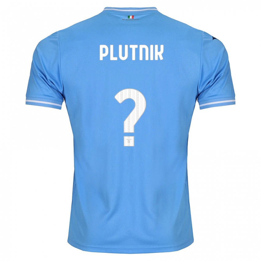 Enfant Maillot Artem Plutnik #0 Bleu Tenues Domicile 2023/24 T-Shirt Suisse