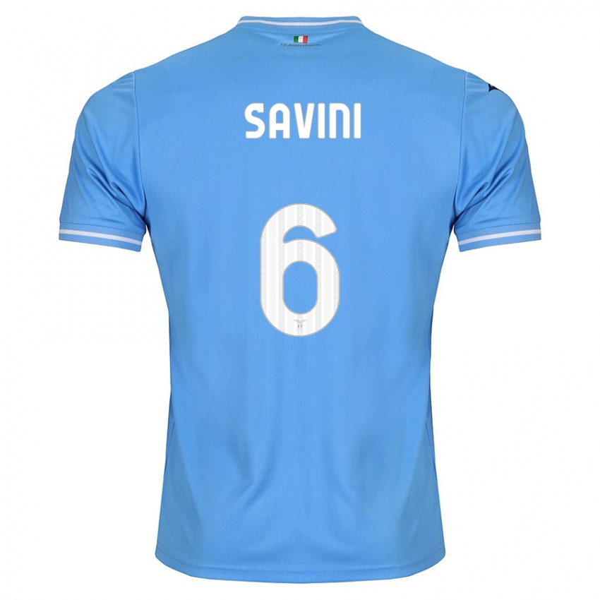 Enfant Maillot Federica Savini #6 Bleu Tenues Domicile 2023/24 T-Shirt Suisse