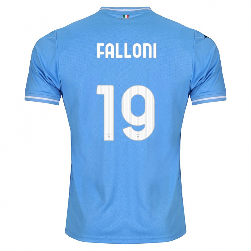 Enfant Maillot Ludovica Falloni #19 Bleu Tenues Domicile 2023/24 T-Shirt Suisse