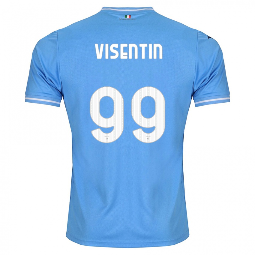 Enfant Maillot Noemi Visentin #99 Bleu Tenues Domicile 2023/24 T-Shirt Suisse