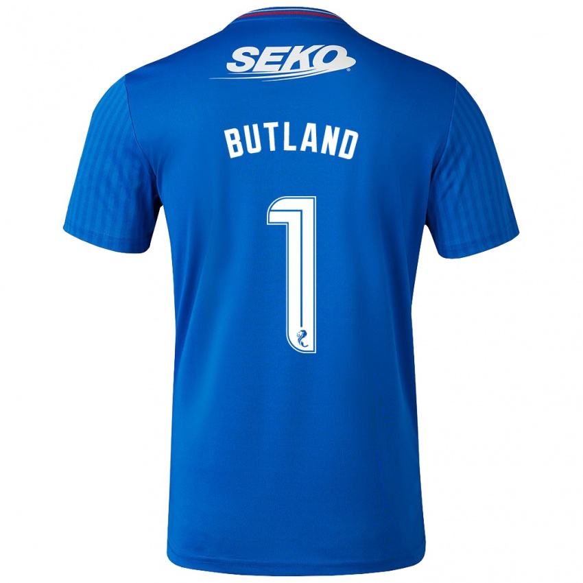 Enfant Maillot Jack Butland #1 Bleu Tenues Domicile 2023/24 T-Shirt Suisse