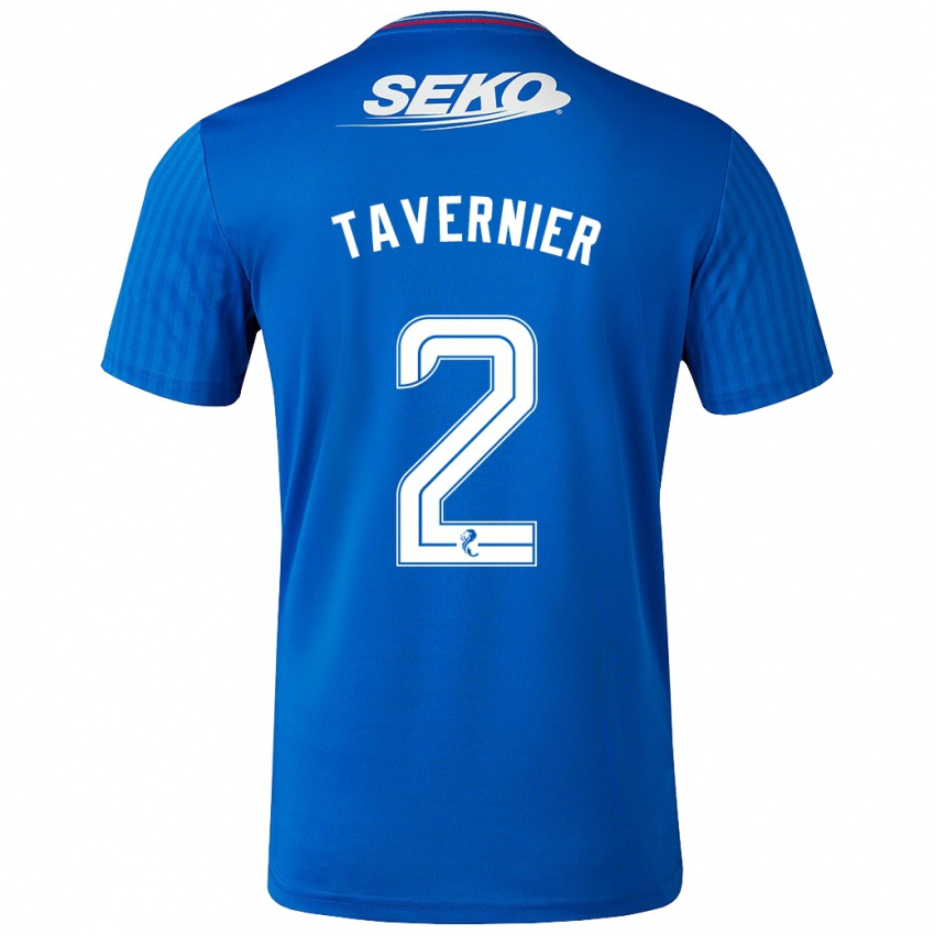 Enfant Maillot James Tavernier #2 Bleu Tenues Domicile 2023/24 T-Shirt Suisse