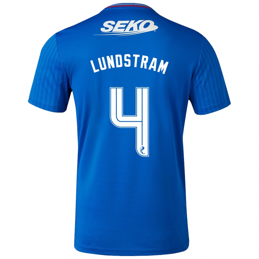 Kinder John Lundstram #4 Blau Heimtrikot Trikot 2023/24 T-Shirt Schweiz