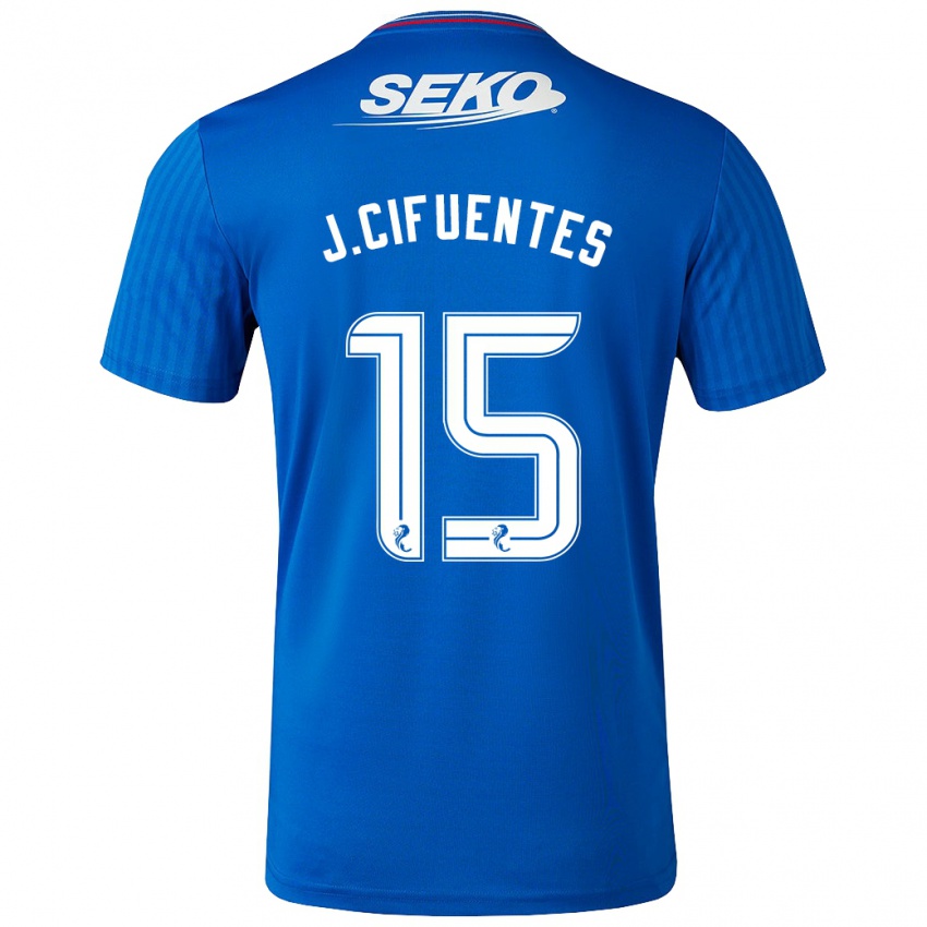 Enfant Maillot José Cifuentes #15 Bleu Tenues Domicile 2023/24 T-Shirt Suisse