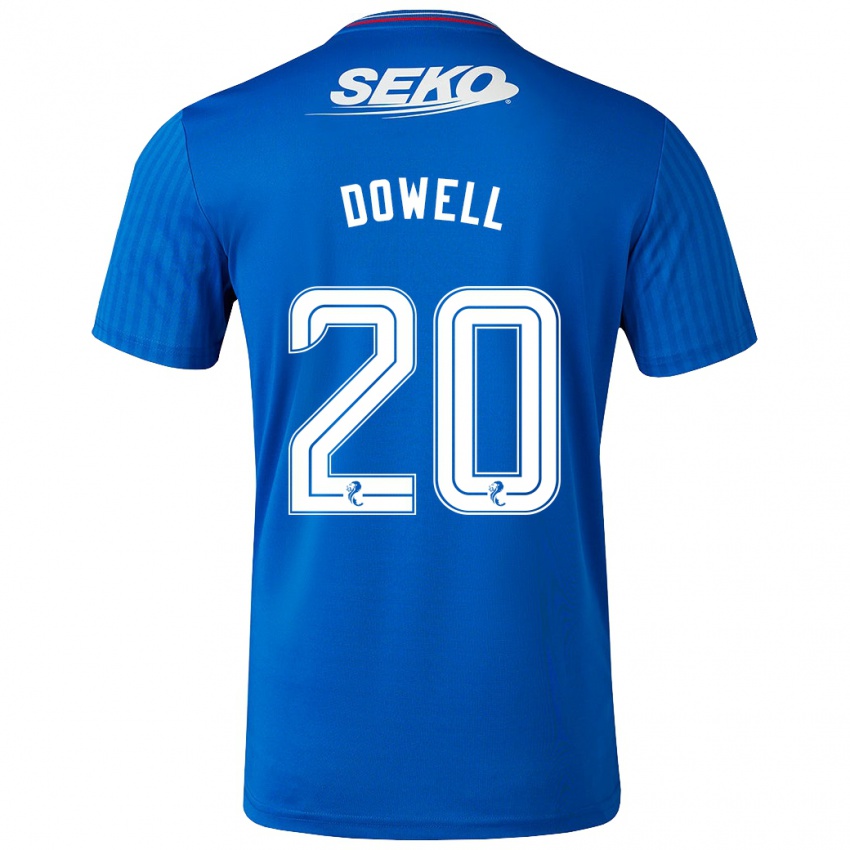 Enfant Maillot Kieran Dowell #20 Bleu Tenues Domicile 2023/24 T-Shirt Suisse
