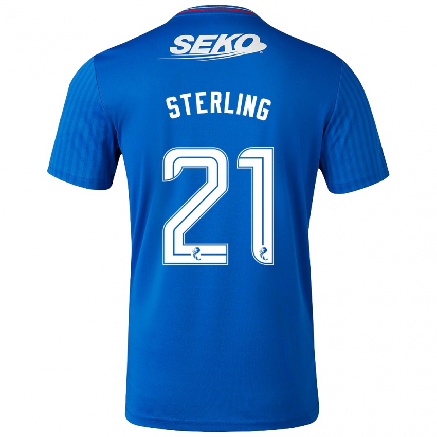 Enfant Maillot Dujon Sterling #21 Bleu Tenues Domicile 2023/24 T-Shirt Suisse