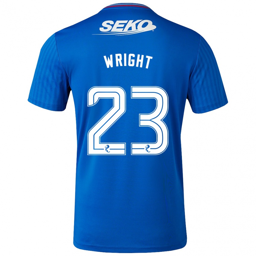 Enfant Maillot Scott Wright #23 Bleu Tenues Domicile 2023/24 T-Shirt Suisse