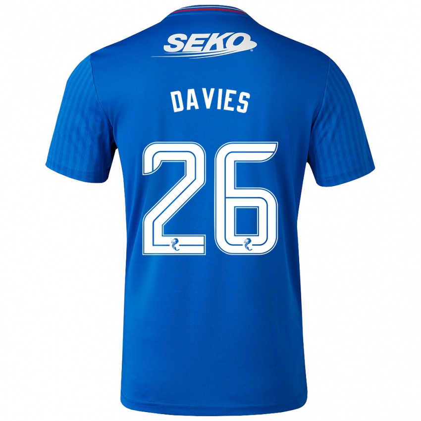 Kinder Ben Davies #26 Blau Heimtrikot Trikot 2023/24 T-Shirt Schweiz