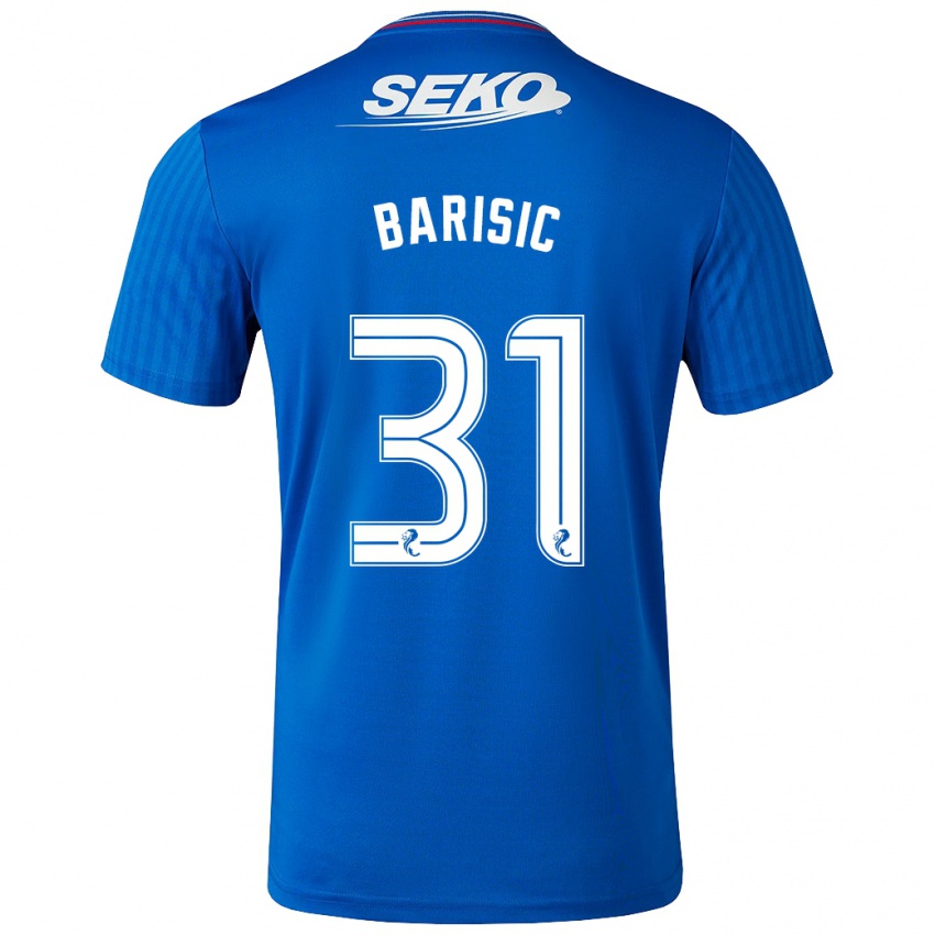 Enfant Maillot Borna Barisic #31 Bleu Tenues Domicile 2023/24 T-Shirt Suisse