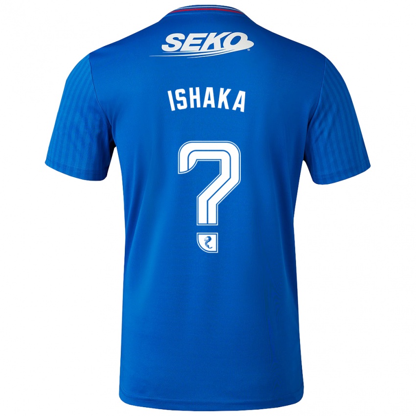 Enfant Maillot Thompson Ishaka #0 Bleu Tenues Domicile 2023/24 T-Shirt Suisse