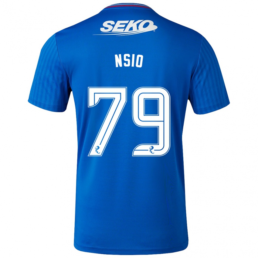 Enfant Maillot Paul Nsio #79 Bleu Tenues Domicile 2023/24 T-Shirt Suisse