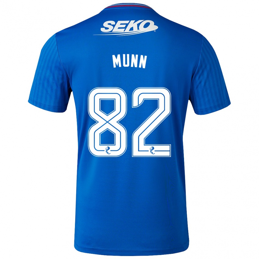 Enfant Maillot Mason Munn #82 Bleu Tenues Domicile 2023/24 T-Shirt Suisse