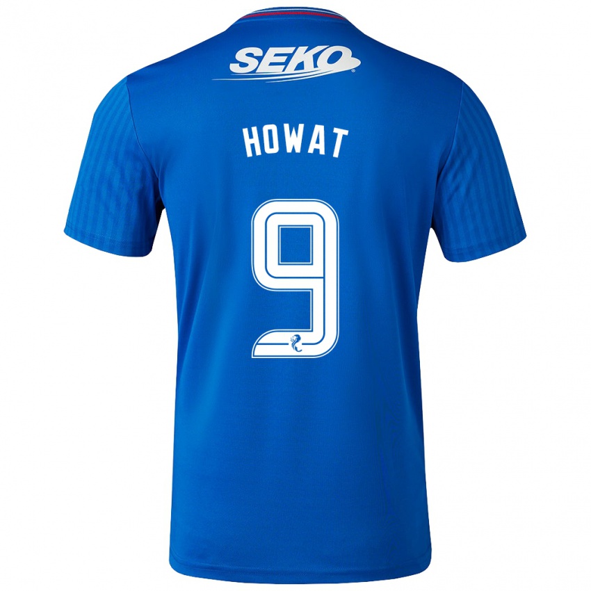 Enfant Maillot Kirsty Howat #9 Bleu Tenues Domicile 2023/24 T-Shirt Suisse