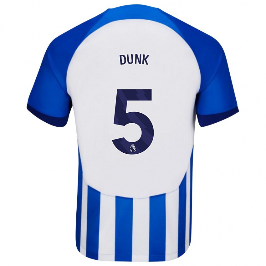 Enfant Maillot Lewis Dunk #5 Bleu Tenues Domicile 2023/24 T-Shirt Suisse