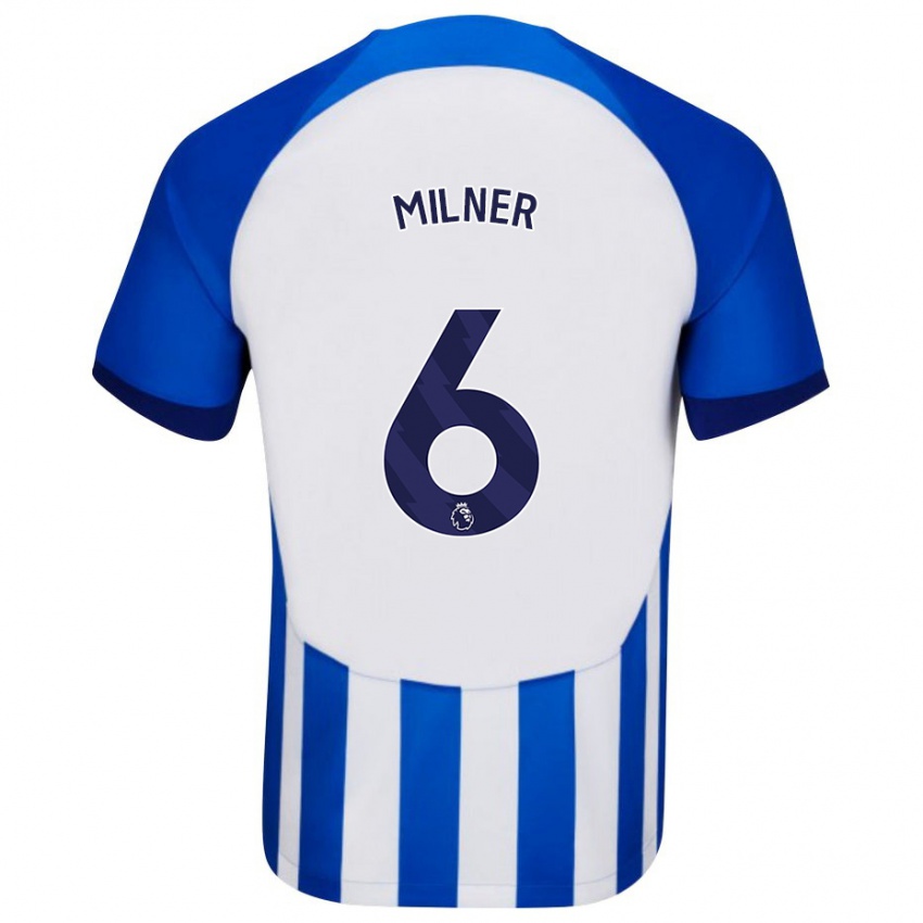 Enfant Maillot James Milner #6 Bleu Tenues Domicile 2023/24 T-Shirt Suisse