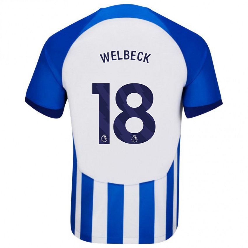 Enfant Maillot Danny Welbeck #18 Bleu Tenues Domicile 2023/24 T-Shirt Suisse