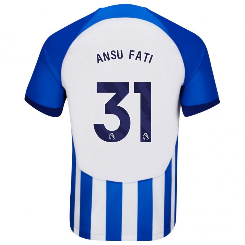 Enfant Maillot Ansu Fati #31 Bleu Tenues Domicile 2023/24 T-Shirt Suisse