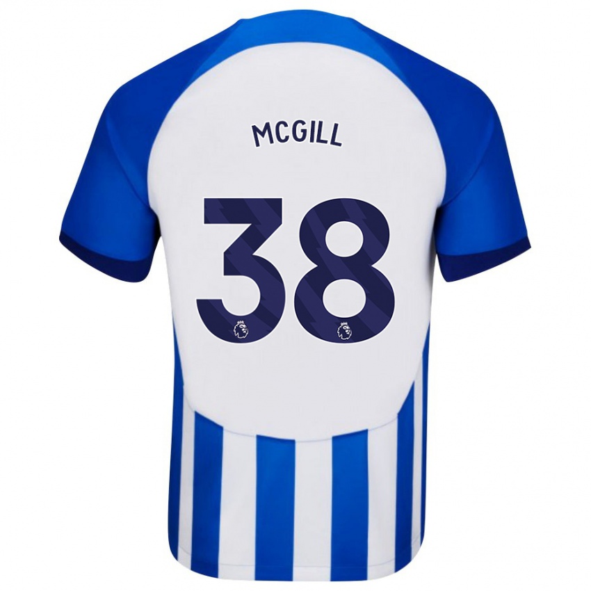 Enfant Maillot Tom Mcgill #38 Bleu Tenues Domicile 2023/24 T-Shirt Suisse