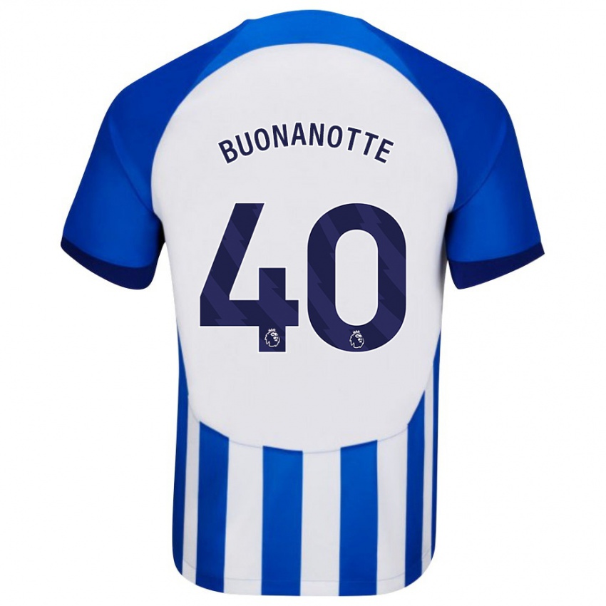 Enfant Maillot Facundo Buonanotte #40 Bleu Tenues Domicile 2023/24 T-Shirt Suisse