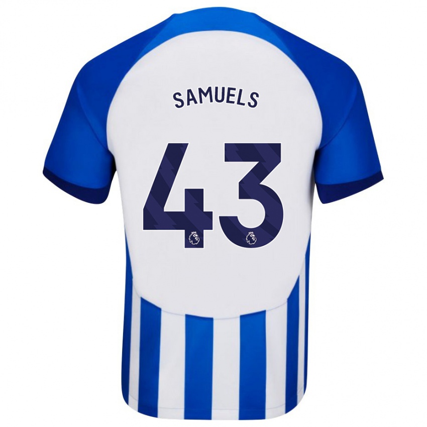 Enfant Maillot Imari Samuels #43 Bleu Tenues Domicile 2023/24 T-Shirt Suisse
