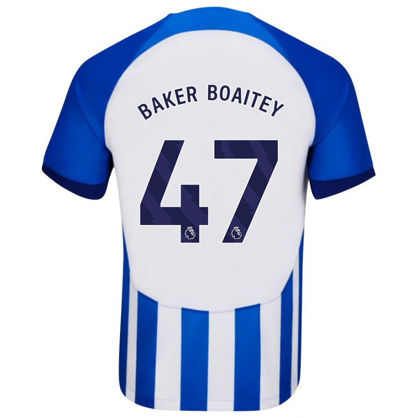 Enfant Maillot Benicio Baker-Boaitey #47 Bleu Tenues Domicile 2023/24 T-Shirt Suisse