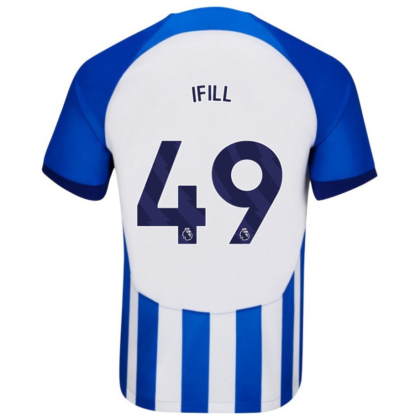 Enfant Maillot Marcus Ifill #49 Bleu Tenues Domicile 2023/24 T-Shirt Suisse