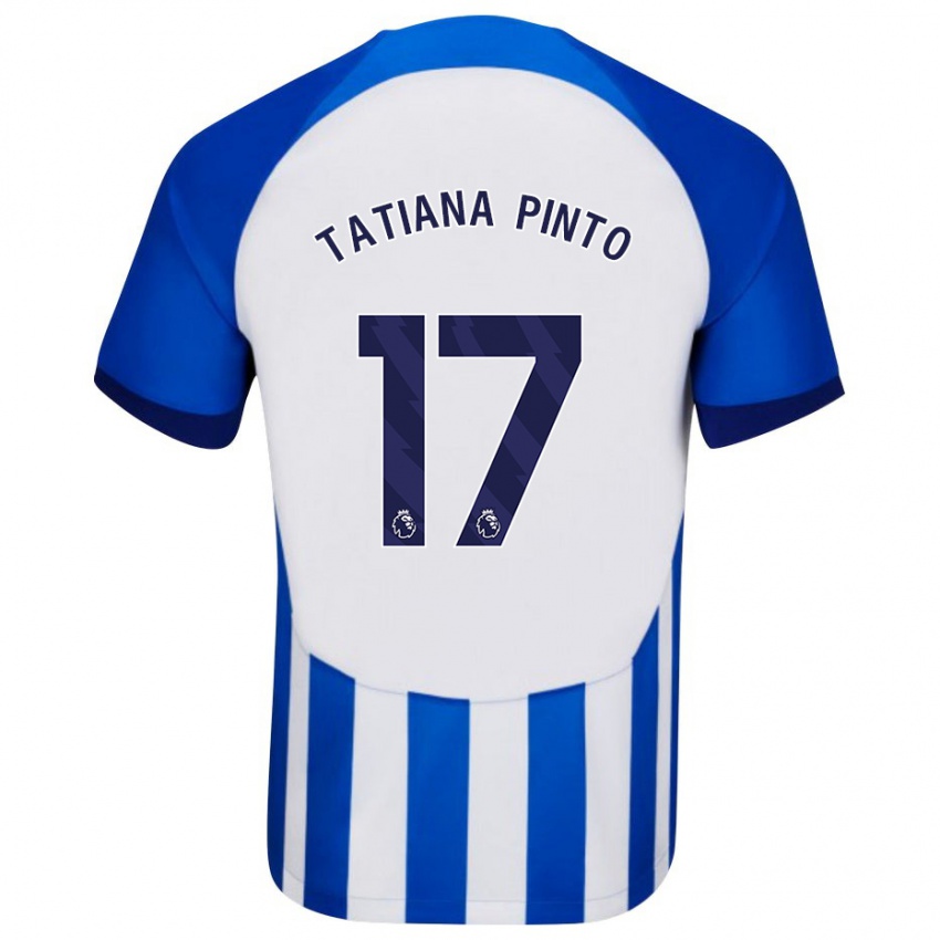 Enfant Maillot Tatiana Vanessa Ferreira Pinto #17 Bleu Tenues Domicile 2023/24 T-Shirt Suisse