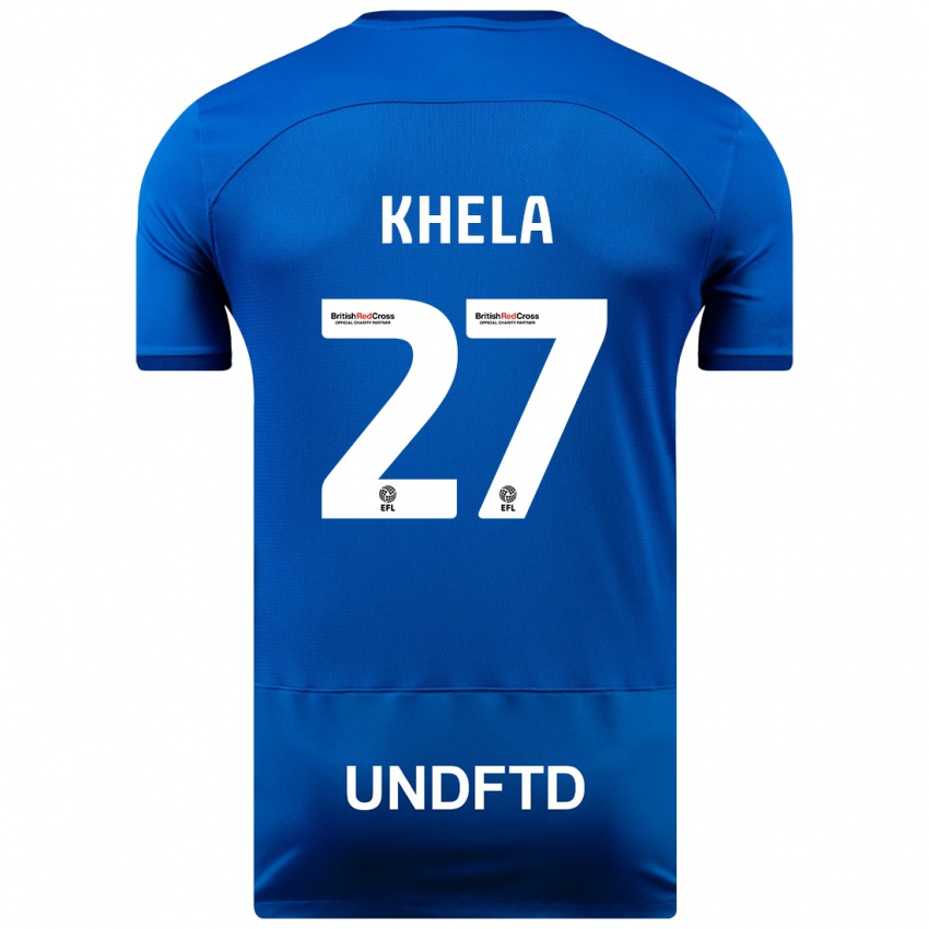 Kinder Brandon Khela #27 Blau Heimtrikot Trikot 2023/24 T-Shirt Schweiz