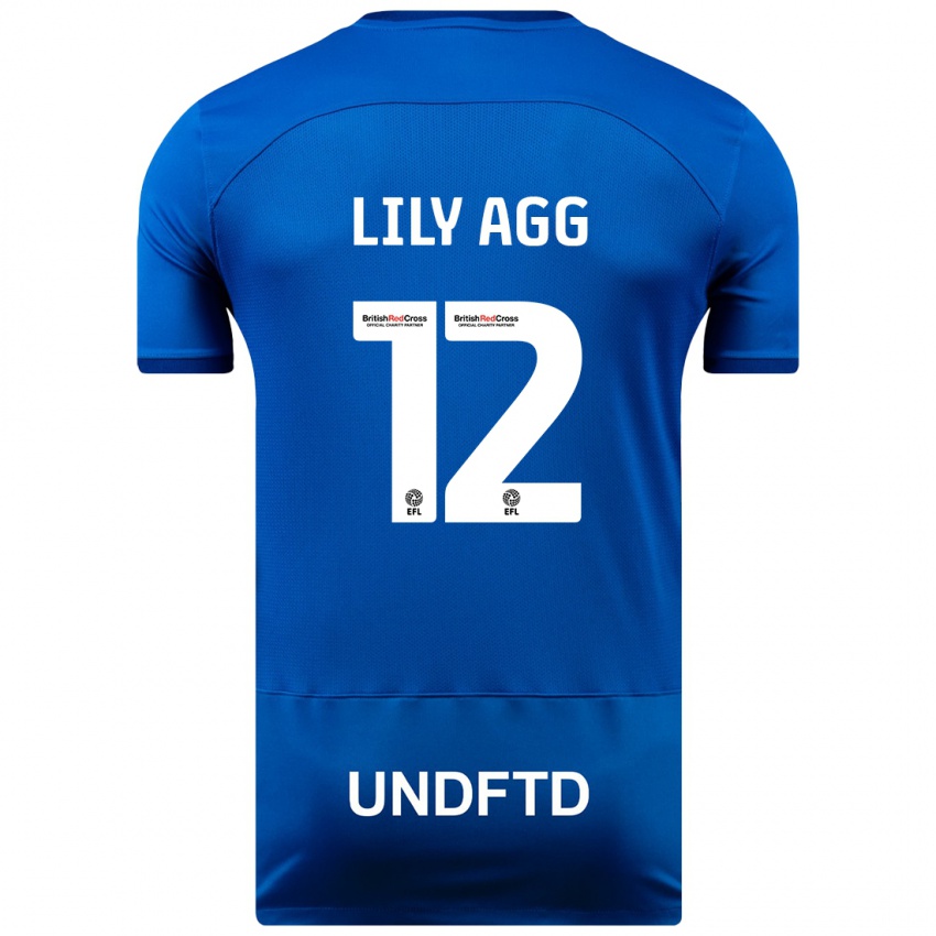 Kinder Lily Agg #12 Blau Heimtrikot Trikot 2023/24 T-Shirt Schweiz
