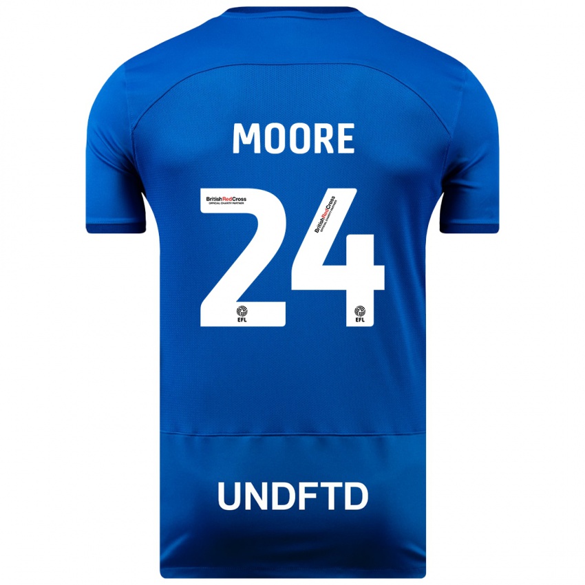 Kinder Jade Ellis Moore #24 Blau Heimtrikot Trikot 2023/24 T-Shirt Schweiz