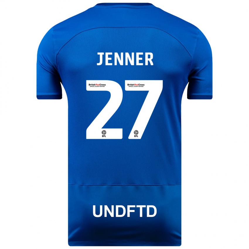 Enfant Maillot Abbi Jenner #27 Bleu Tenues Domicile 2023/24 T-Shirt Suisse