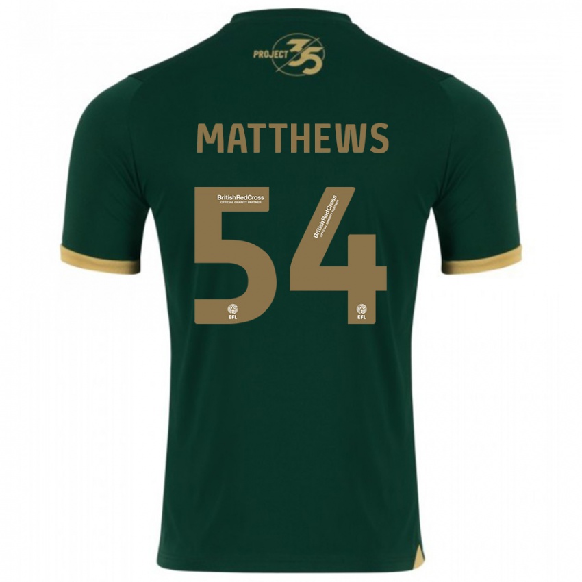 Enfant Maillot Jack Matthews #54 Vert Tenues Domicile 2023/24 T-Shirt Suisse