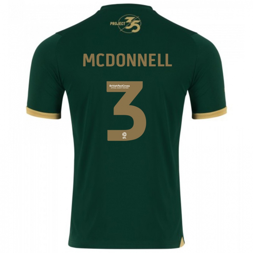 Enfant Maillot Rosie Mcdonnell #3 Vert Tenues Domicile 2023/24 T-Shirt Suisse