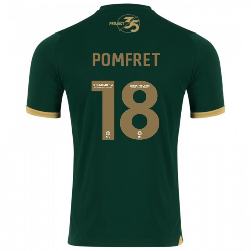 Enfant Maillot Taya Pomfret #18 Vert Tenues Domicile 2023/24 T-Shirt Suisse