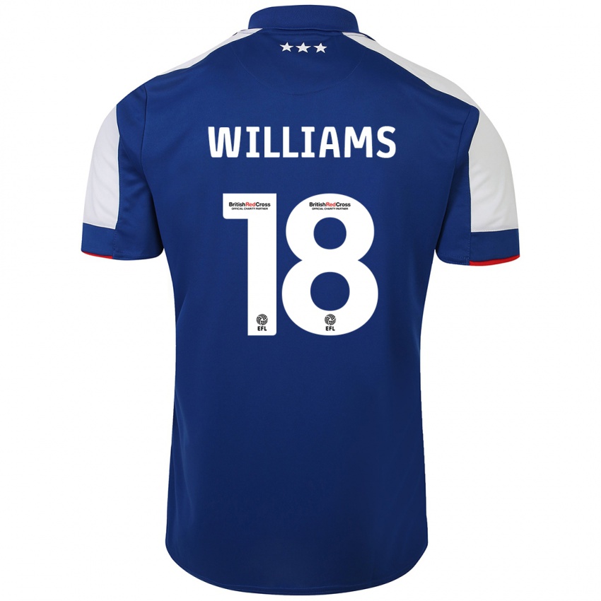 Enfant Maillot Brandon Williams #18 Bleu Tenues Domicile 2023/24 T-Shirt Suisse