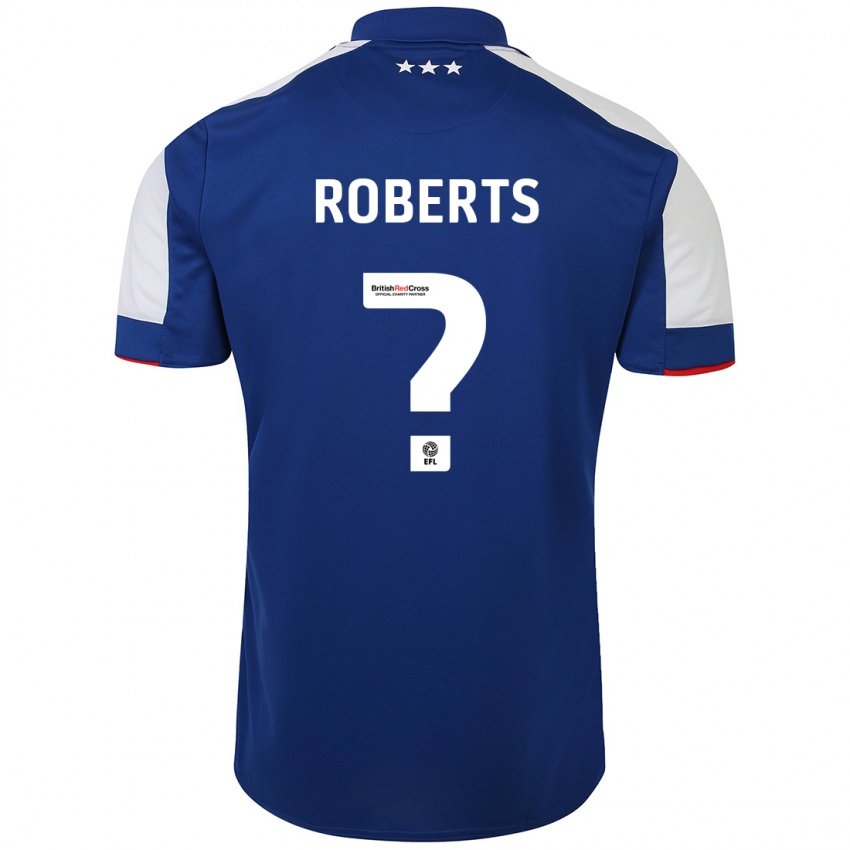Enfant Maillot Mathaeus Roberts #0 Bleu Tenues Domicile 2023/24 T-Shirt Suisse