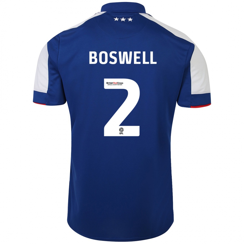 Enfant Maillot Maria Boswell #2 Bleu Tenues Domicile 2023/24 T-Shirt Suisse