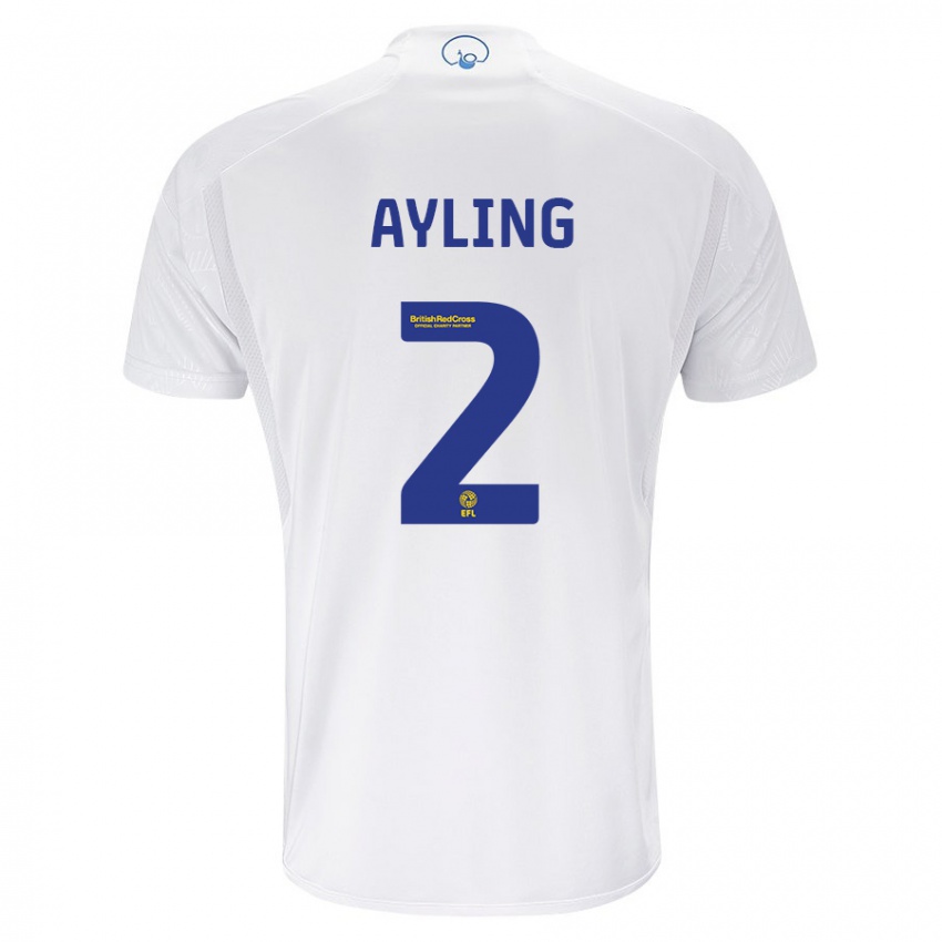 Enfant Maillot Luke Ayling #2 Blanc Tenues Domicile 2023/24 T-Shirt Suisse
