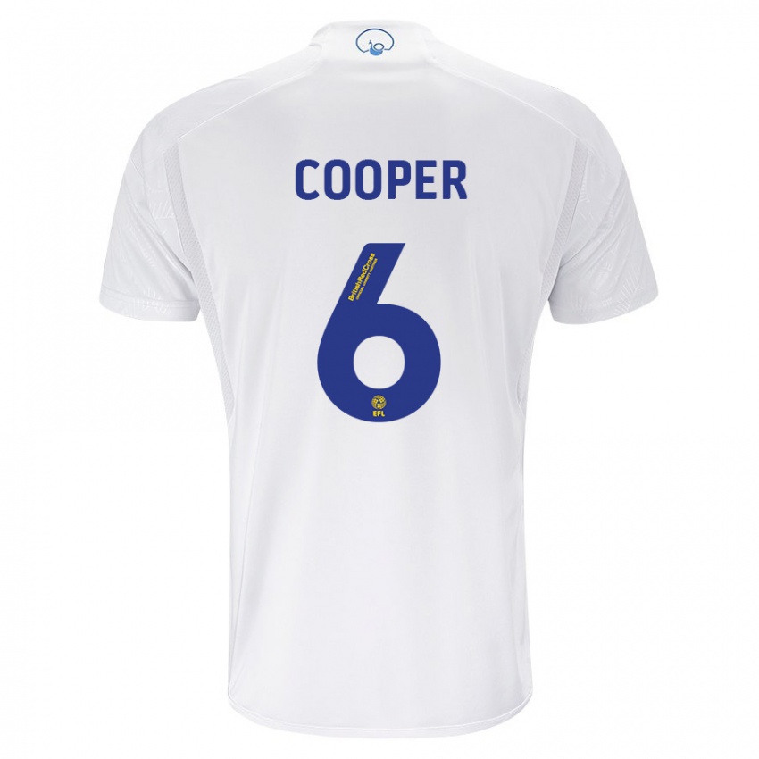 Enfant Maillot Liam Cooper #6 Blanc Tenues Domicile 2023/24 T-Shirt Suisse
