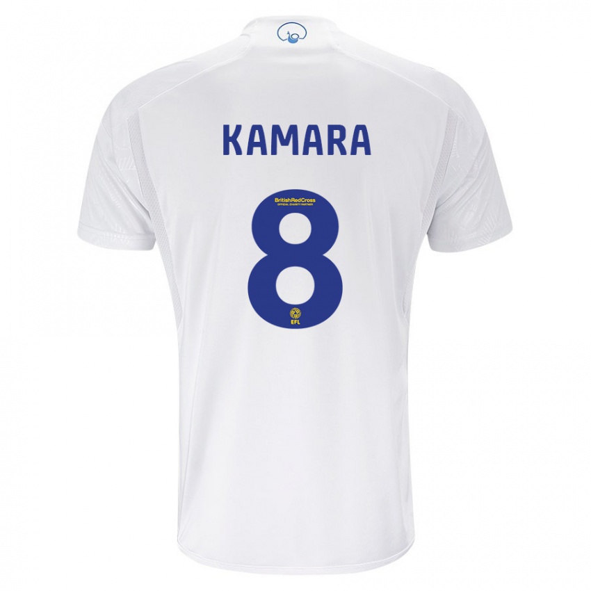 Enfant Maillot Glen Kamara #8 Blanc Tenues Domicile 2023/24 T-Shirt Suisse