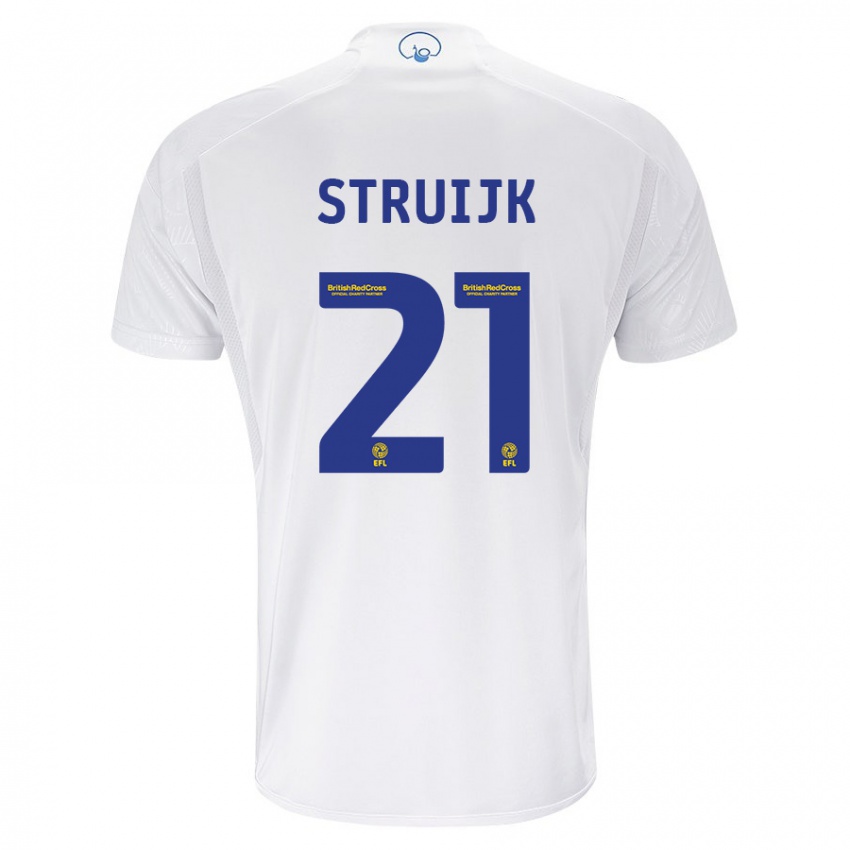 Enfant Maillot Pascal Struijk #21 Blanc Tenues Domicile 2023/24 T-Shirt Suisse