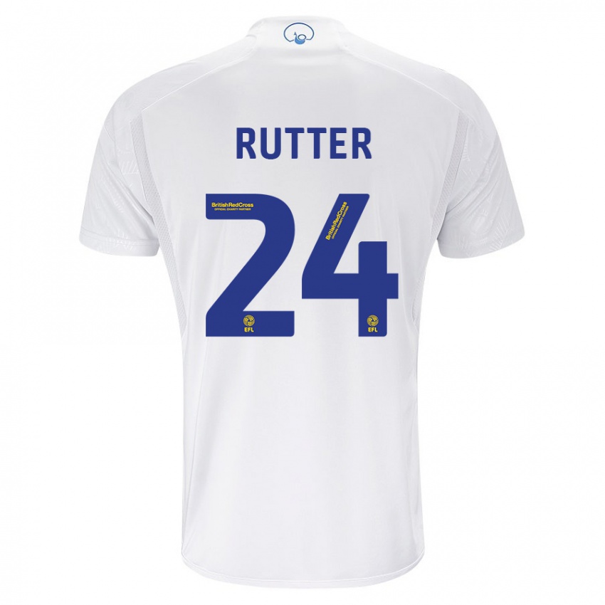 Enfant Maillot Georginio Rutter #24 Blanc Tenues Domicile 2023/24 T-Shirt Suisse