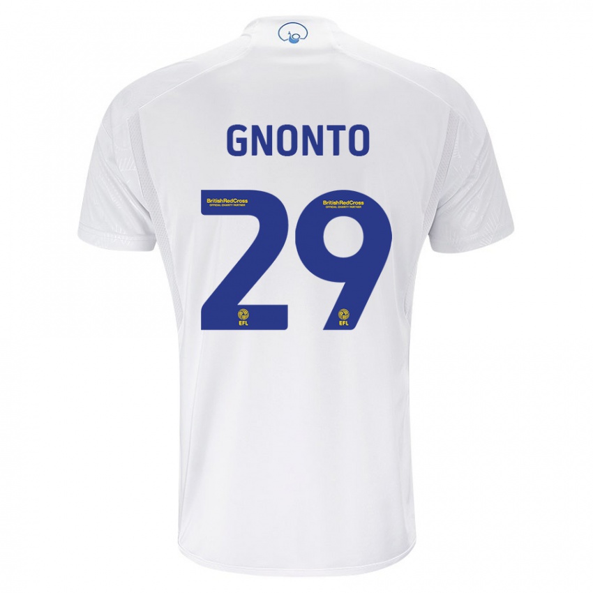 Enfant Maillot Wilfried Gnonto #29 Blanc Tenues Domicile 2023/24 T-Shirt Suisse