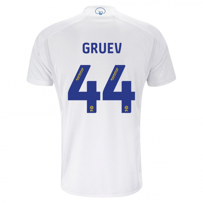 Kinder Ilia Gruev #44 Weiß Heimtrikot Trikot 2023/24 T-Shirt Schweiz